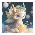 thumbnail image 1 of Pintura de diamante 5D DIY taladro redondo completo Kit de dragón decoración del hogar arte artesanal, 1 of 9