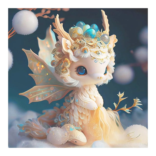 Pintura de diamante 5D DIY taladro redondo completo Kit de dragón decoración del hogar arte artesanal