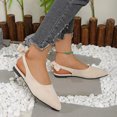 thumbnail image 2 of Xiaoxatg Women's Casual Shoes Pointed Toe Ballet for Comfortable Work and Everyday Wear Stylish On Design 7.5 Beige, 2 of 9