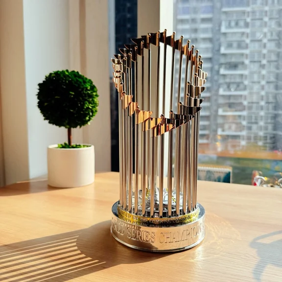 11.8''  World Series Trophy, Resin Common Version Replica Trophy, Championship Trophy for Baseball  Fans Champions Souvenir for  Los Angeles Fans.