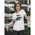 thumbnail image 2 of Smartprints Womens Graphic Tee - Ursa Major Minor Constellations - Regular Fit 100% Cotton, 2 of 4