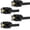 Passage(No Lock), variant on 3 Pack Matte Black Door Handles, Keyless Interior Door Knobs, Privacy Door Lever Locksets for Bedroom Bathroom, Heavy Duty Square Door Lock, Reversible for Left&Right Handled Doors