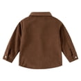 thumbnail image 5 of OJSFQUFP Boys' Long Sleeved Shirt Jacket Spring and Fall Clothing Baby Corduroy Lapel Top, 5 of 7