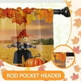 thumbnail image 6 of dinii Fall Sunset Orange Pumpkin Kitchen Curtains with Valance and Tier Sets 36 Inch, 3 Pieces Sunflower Scarecrow Rod Pocket Drapes Window Treatment Curtains for Kitchen Over Sink Dining Room Decor, 6 of 6