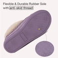 thumbnail image 6 of VeraCosy Women's Cozy Cable Knit Memory Foam House Shoes Slipper with Fuzzy Plush Collar,Purple,7 US, 6 of 6