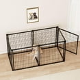 thumbnail image 2 of 63" Heavy Duty Dog Crate Large Dog cage Strong Metal Dog Kennels and Crates for Large Dogs Black.63 L x 29.9" W x 31.9" H., 2 of 18