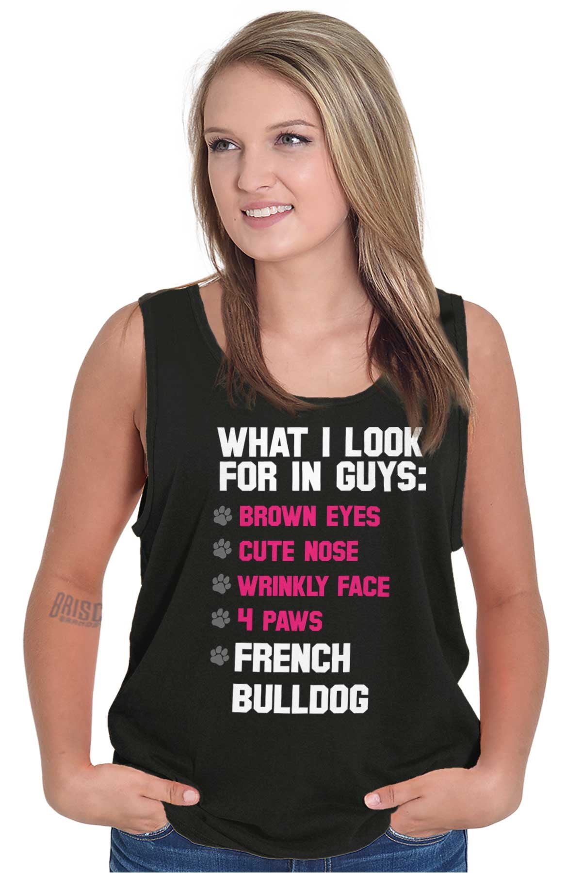 French Bulldog Skateboarder Women/'s Vest Tank Top Funny Dog T-Shirt