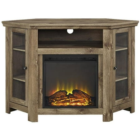 48 in. Wood Corner Fireplace Media TV Stand Console ...