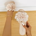 thumbnail image 3 of FAKKDUK Womens Flower Platform Sandals Women Fashion Sandals Wedges Sandals Platform Casual Summer High Heels Open Toe Espadrilles Sandals Slip on Shoes Women, 7&White, 3 of 8