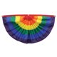 thumbnail image 1 of Bandera LGBT arcoíris para fans gay, poliéster, regalo para niña, decoración para exteriores, semicírculo arrugado, 1 of 6