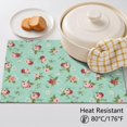 thumbnail image 5 of Placemat, Pioneer Flower Floral Print Pattern Place Mats Table Mat Set Of 2, PVC Washable Placemats for Party Kitchen Dining Decoration, 18x12 Inch, Fade Resistant, 5 of 6