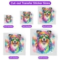 thumbnail image 5 of Hippie Miniature American Shepherd Portrait Watercolor Tie-Dye Vintage Styles Cutout Transfer Sticker MAS Dog Lover Gifts Transparent Decal Art Decor - 00014, 5 of 5