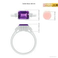 thumbnail image 5 of ANGARA Natural 1.5 Ct. Amethyst with Diamond Classic Ring in 14K White Gold for Women (Ring Size: 6), 5 of 10