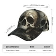 thumbnail image 5 of Xecao Gold Pattern Skull for Baseball Cap: Unisex, crafted from classic polyester twill fabric, featuring a soft unconstructed design, 5 of 5
