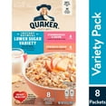 thumbnail image 3 of Quaker Instant Oatmeal, Lower Sugar Fruit and Cream Variety Pack, Ready-to-Microwave, 8.4 oz Box, 8 Packets, 3 of 8