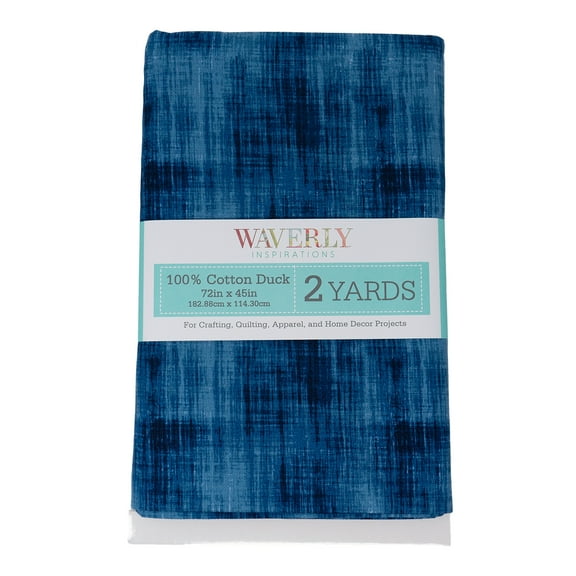 Waverly Inspirations 2 Yard Cut 100% Cotton Duck Print Fabric Water Color Plaid Texture, 45" Wide for Quilting & Sewing