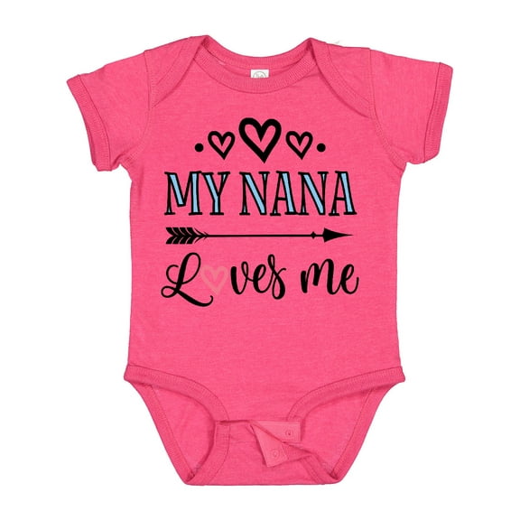 Inktastic My Nana Grandma Loves Me Girls Girls Baby Bodysuit