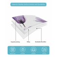 thumbnail image 5 of Elegant Tulip Twin XL Size Down Alternative Comforter, Lightweight Comforter Quilt Bedding Set with Pillow Shams Purple White Botanical Long Tree Leaves All Seasons Bed Comforter Duvet Insert 68"x98", 5 of 7