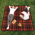 thumbnail image 5 of GZHJMY Red Black Plaid Large Picnic & Outdoor Beach Blanket, Waterproof Foldable Sandproof 3-Layer Picnic Mat for Camping,Hiking,Travel,Park,Concerts,78"X 78", 5 of 6