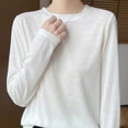 thumbnail image 6 of BUIGTTKLOP Sweaters for Women Fall Winter Long Sleeve Shirt Crewneck Knit Pullover Tops Lighweight Loungewear, 6 of 8
