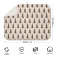 thumbnail image 2 of Brown Christmas Tree Pattern Dish Drying Mat for Kitchen 1 Pack, Ultra Absorbent Microfiber Dishes Drainer Mats,18x24in(46x61cm), 2 of 4