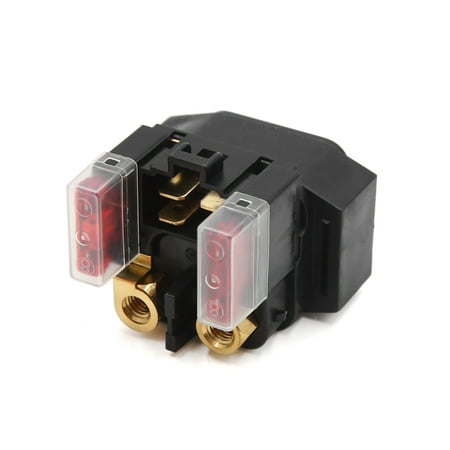 DC 12V 2 Wire Motorcycle Scooter Starter Solenoid Relay Black for YBR