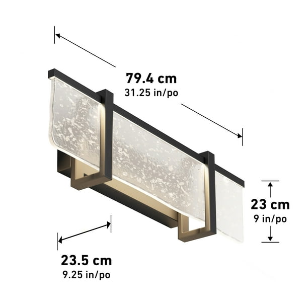 Artika Melted Ice Modern Mid Century Bathroom Vanity Light Fixture