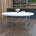 thumbnail image 3 of Flash Furniture Elon 6' Round All-Occasion Plastic Folding Event Table, White, 3 of 12