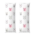 thumbnail image 1 of Balery Girl Rabbit Funda Protectora para Almohada Corporal de Algodón Hipoalergénico con Cierre(55 x 21 pulgadas), Almohadas No Incluidas, 1 of 7