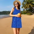 thumbnail image 3 of Disketp Blue Circles Mosaic para Vestido sin Mangas para Mujeres, Vestidos de Verano para Mujeres, Casual y Holgado para la Playa, 3 of 7