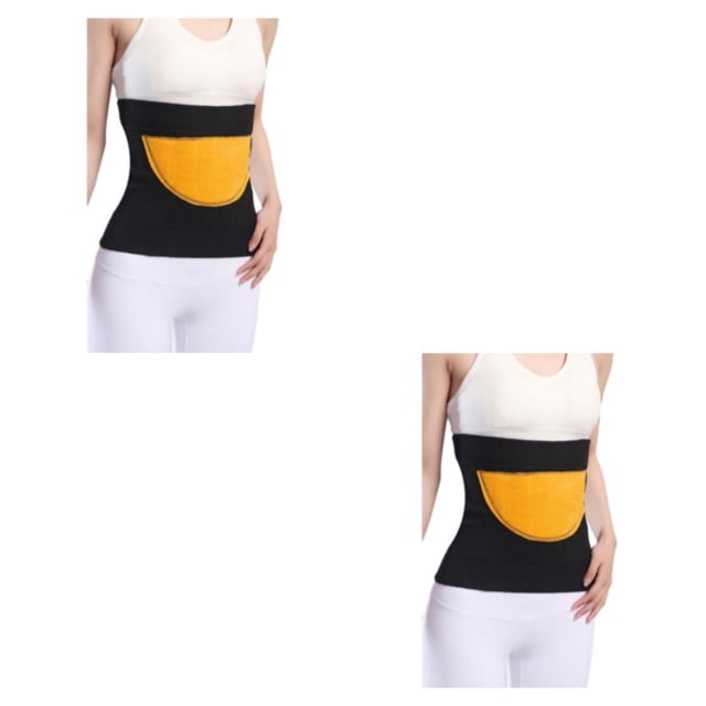 Breathable And Moisture Absorbing Waist Back Support For Added Comfort Skin brushed black M 2Set