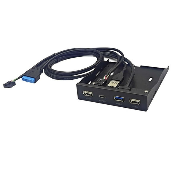 Bahía de unidad de disquete de Panel frontal de 3,2 ", concentrador USB fácil de instalar, conector de 19 pines, portátil, Windows 7/8/10/2003,