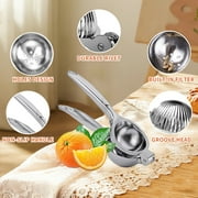 BUSATIA Lemon Squeezer, Large Heavy Duty Handhelp Juicer for Lemon, Stainless Steel Hand Press Citrus Juicer, Lime Squeezer Bar Tool, Manual Citrus Press