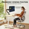 thumbnail image 4 of Kyspho Single Monitor Arm for 13 to 34 Inch Screens, Holds 19.8 lbs, Monitor Stand with C-Clamp Tool-Free Mount, Cable Management, Adjustability for Swivel, Tilt, and Rotation, Max 100x100mm, 4 of 7