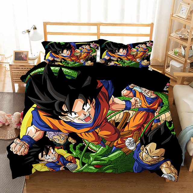 Novelty Dragon Ball Z Bedding Bed Set Twin Full Queen King Size Anime
