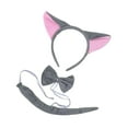 thumbnail image 4 of Abbraccia Ears and Tail Set Cute and Tail for Festival Mardi Gras Photo Props gray, 4 of 10