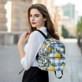 thumbnail image 6 of FORMRS Mini Backpack Purse for Women Travel Daypack Casual Shoulder Bag, Light Blue Plaid, 6 of 7