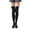 Black, variant on Holzlrgus Women's Satin Bow Stockings Thigh High Over Knee Stockings
