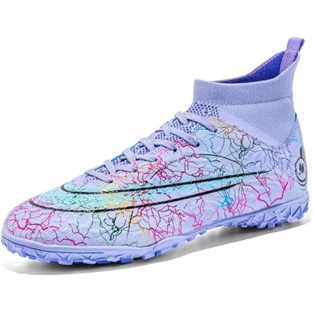 

Youth turf soccer shoes mens women high top football boots indoor athletic ankle shoes spikes indoor soccer cleats AG