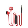 thumbnail image 1 of Wired Earphone Metal In-ear Stereo Phone Universal Bass With Microphone Headphones 3.5MM red, 1 of 7