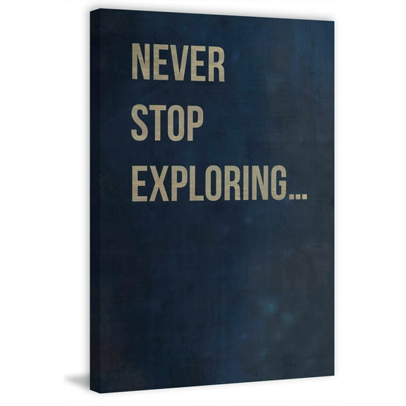 Never Stop Exploring II Painting Print on Wrapped Canvas