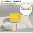 thumbnail image 5 of Shampoo Bar Travel Case Compatible with Kitsch, Leakproof Silicone Small Travel Soap Case with Draining Pad, Portable Soap Container for Gym & Camping, 1 Pack (Butter Yellow), 5 of 7