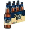 Coors Edge Non-Alcoholic, 6 Pack, 12 fl oz Glass Bottles, 0.4% ABV