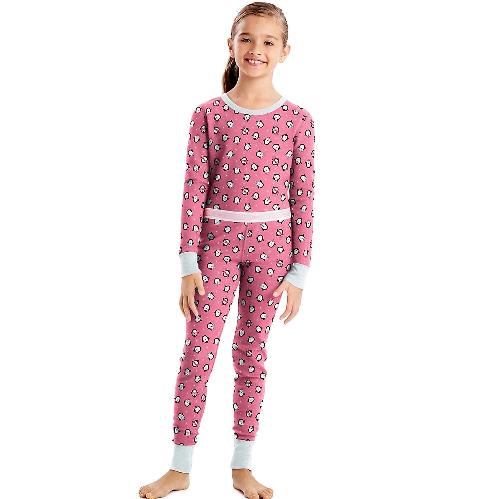 Hanes Hanes XTemp™ Girls' Organic Cotton Printed Thermal Set 34600P