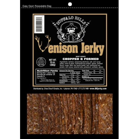 - Buffalo Bills Venison Jerky Strips 10oz Pack (20 venison jerky 7