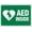Warning Sign 1, variant on Aed Inside Green and White Large Warning Tin Sign 12 x 8 Inches - Indoor Outdoor Home, Kitchen, Farm, Garden, Garage, Emergency Area
