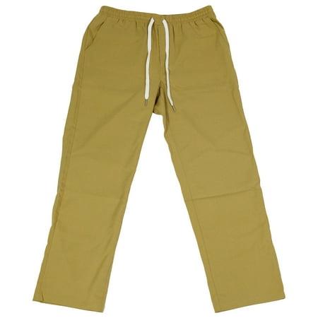 

Men s Gold Thobe Kurta Pants Serwal Pajama Scrubs Drawstring Waist Size 30-32