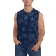 thumbnail image 1 of Balery Snowflake Dark Blue Camisetas sin mangas para hombre, absorbe la humedad y protege contra el mal olor.-Small, 1 of 7