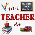 thumbnail image 3 of CafePress - Teachers Do It With Class Ringer T - 100% Cotton Ringed T-Shirt, 3 of 4