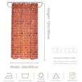 thumbnail image 5 of Dark Orange Building Brick Wall Decor Shower Curtain,Stonewall Urban Bathroom Decor Polyester Fiber Plastic Rings QuickDrying Waterproof for Bathtubs/Bathroom, 72x36 inches, 5 of 6